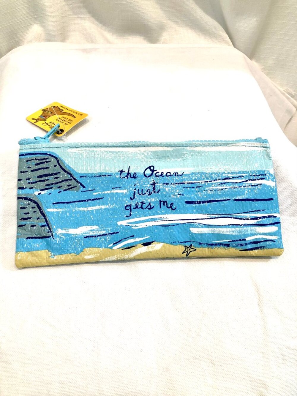 Blue Q Pencil Case  / Pouch The Ocean Just Gets Me Recycled Materials